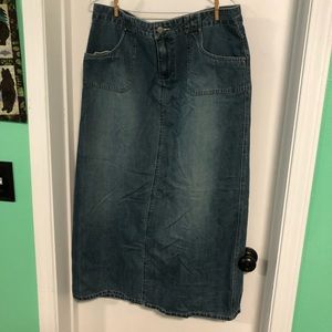 Jean maxi skirt